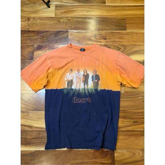 Size L - Vintage 2000 Y2K The Doors‎ Jim Morrison band Tshirt Rare Orange - Picture 1 of 7